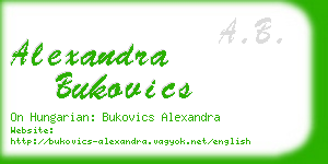 alexandra bukovics business card